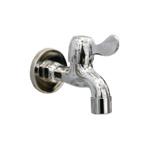 Chrome Bib Tap wall Type - Brass dhobi Tap