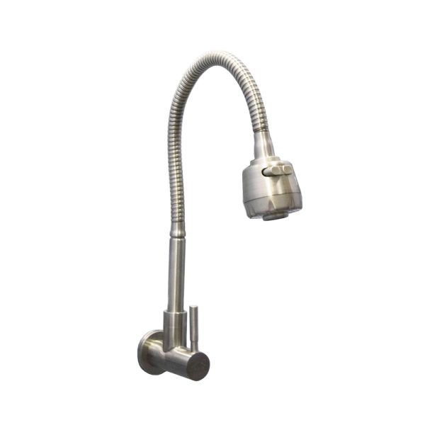Chrome Kitchen Wall Tap in Kenya l Kitchen Bib Taps in Nairobi Kenya - Tap with Pressure Knob