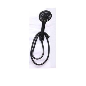 Black 12cm Adjustable Hand Shower + 1.5M Hose + Holder